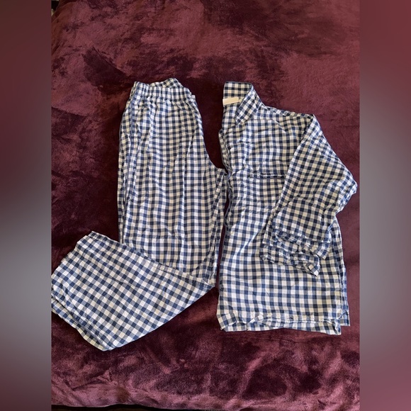 Marina Sleepy Jones Navy and White Gingham Pajama Set - Picture 6 of 6